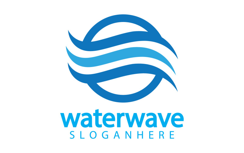 Waterwave自然淡水标志模板版本10
