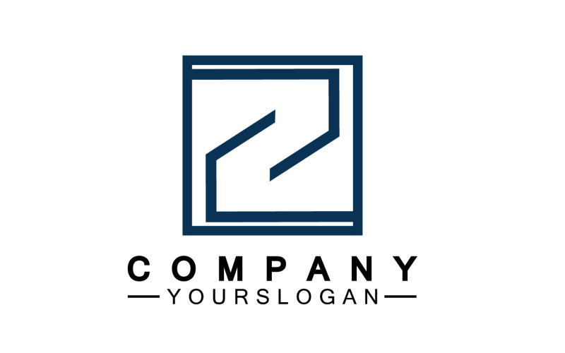 Z letter initial name  logo template version 10