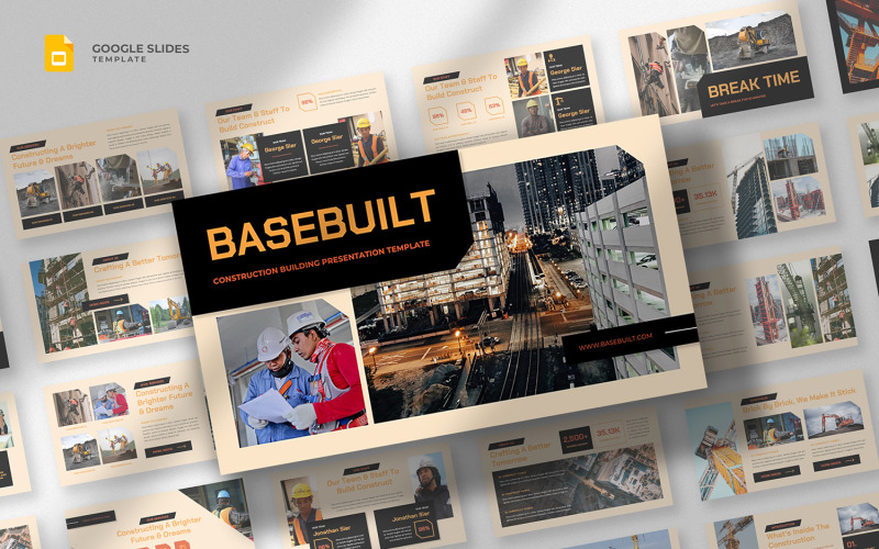 Basebuilt - Modèle de diapositives Google pour l'ingénierie de la construction