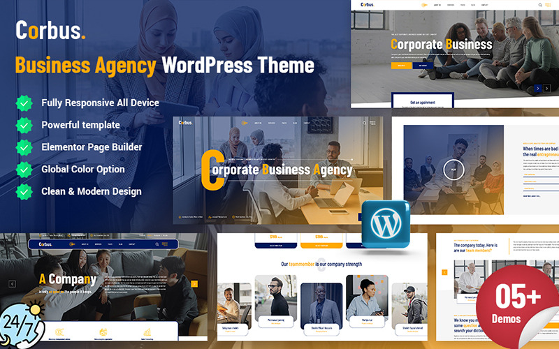 Corbus - WordPress-thema voor bedrijfsbureau