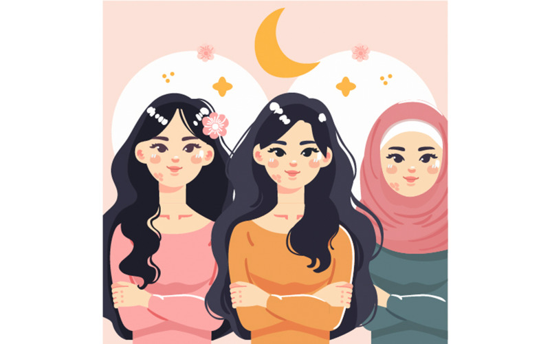 Illustration De Fond De La Journée Internationale De La Femme De Vecteur