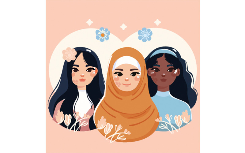 Illustration De Fond Plat Journée Internationale De La Femme