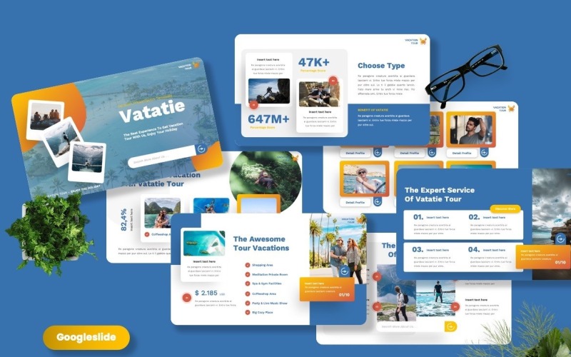Vatatie - Modèle Googleslide de vacances