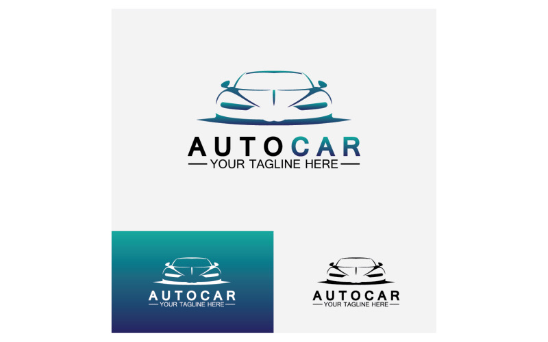 Autohändler, Automobil, Autocar-Logo-Design-Inspiration. v4
