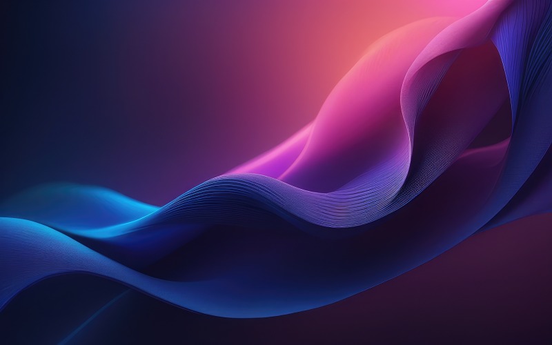 抽象 3D 模糊技术波背景设计