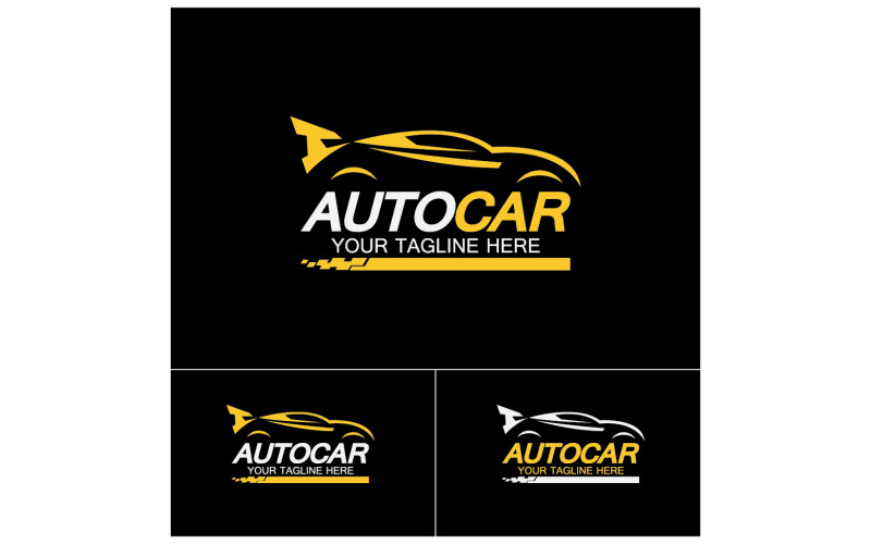 Concessionario di automobili, ispirazione per il design del logo automobilistico e automobilistico. v55
