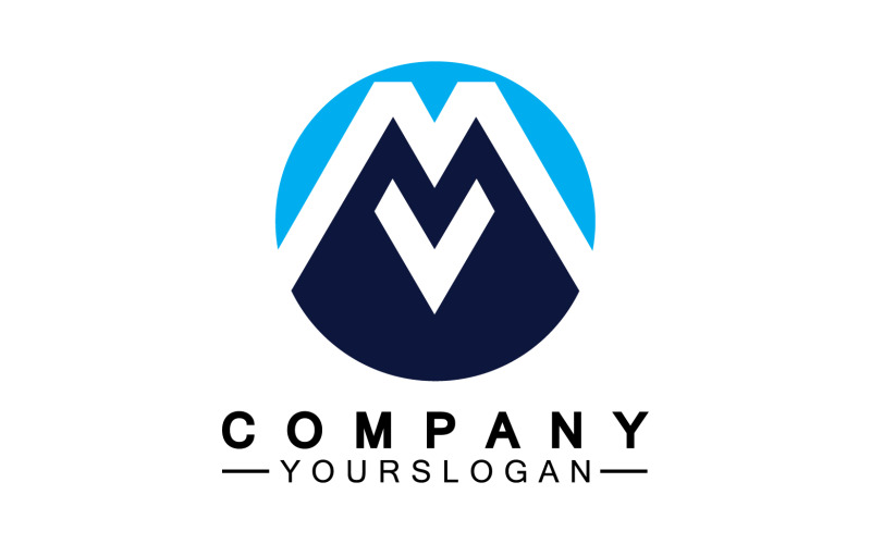 Création de logo lettre M ou identité d'entreprise v18
