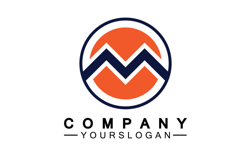 Création de logo lettre M ou identité d'entreprise v19