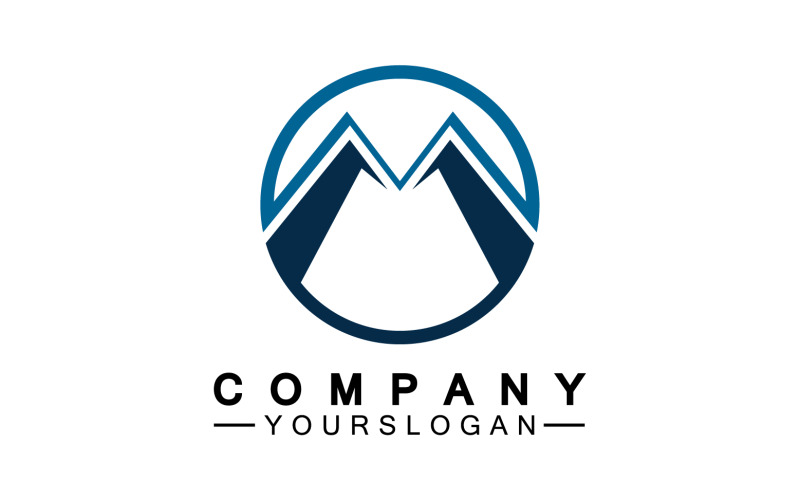 Design del logo Lettera M o identità aziendale v10