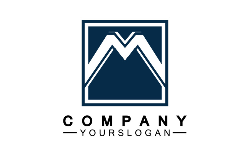 Design del logo Lettera M o identità aziendale v2