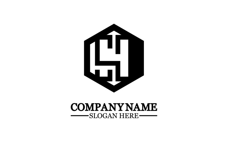 Letter H logo pictogram ontwerp sjabloon elementen v30