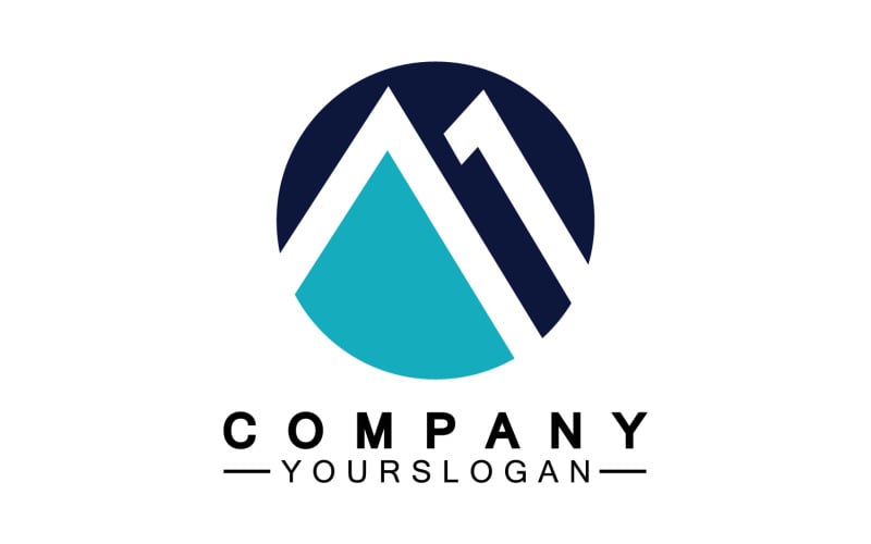 Letter M logo design or corporate identity v11