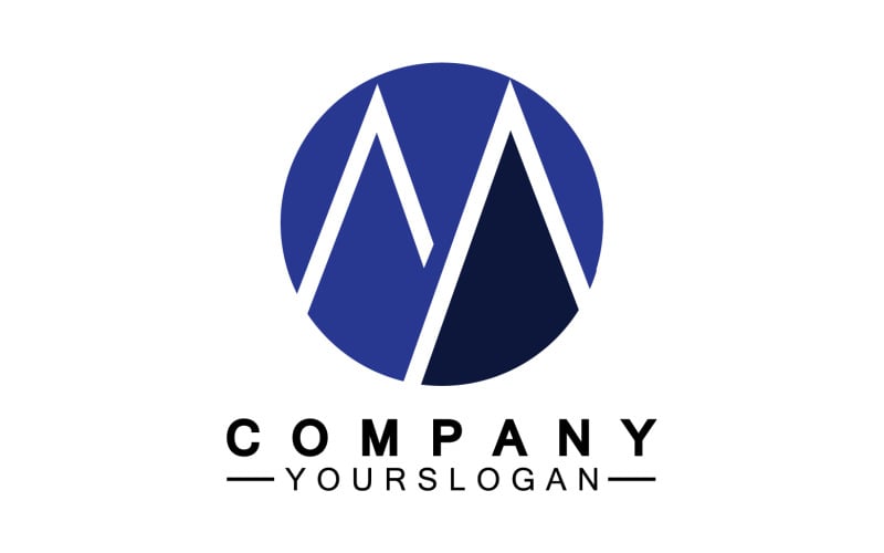 Letter M logo design or corporate identity v13