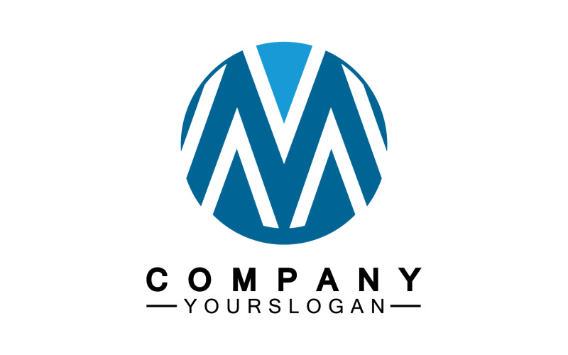 Letter M logo design or corporate identity v15