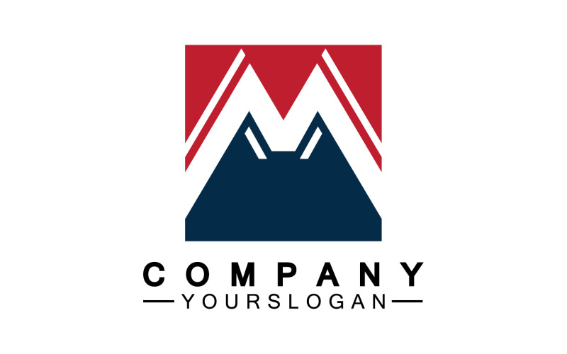 Letter M logo design or corporate identity v6