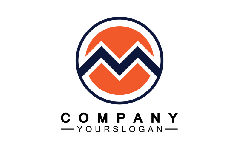 M harfi logo tasarımı veya kurumsal kimlik v19