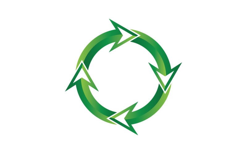Återvinn symbol isolerad på en vit bakgrund v3