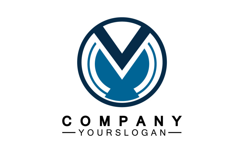 Design del logo Lettera M o identità aziendale v17