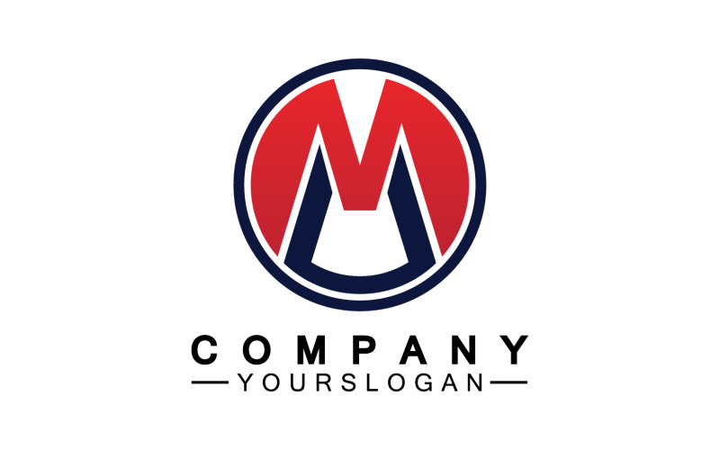 Design del logo Lettera M o identità aziendale v22
