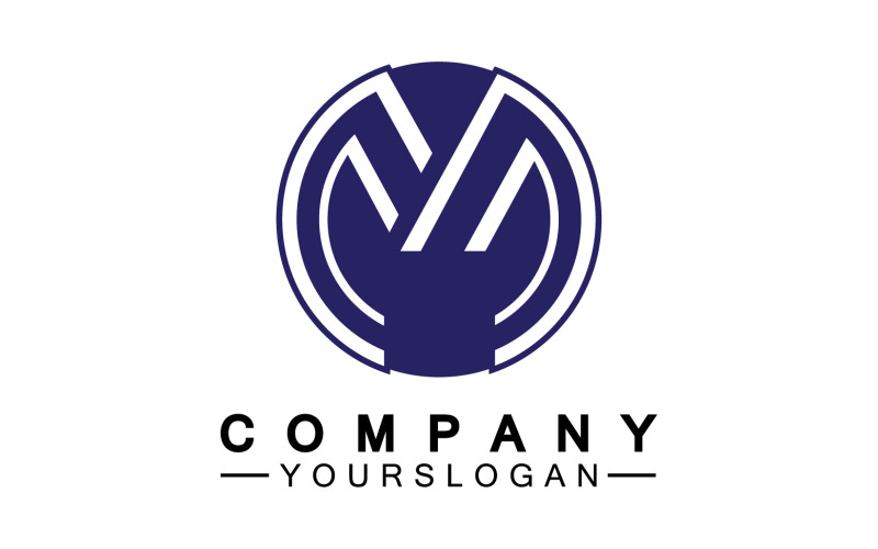 Design del logo Lettera M o identità aziendale v28