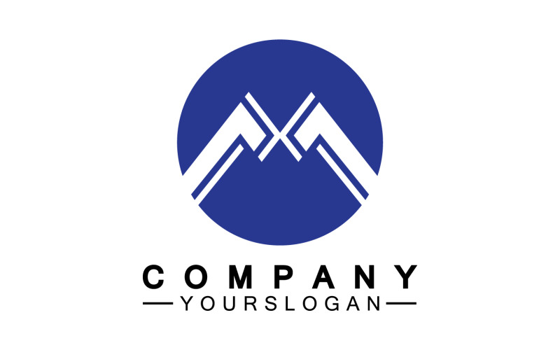 Design del logo Lettera M o identità aziendale v35