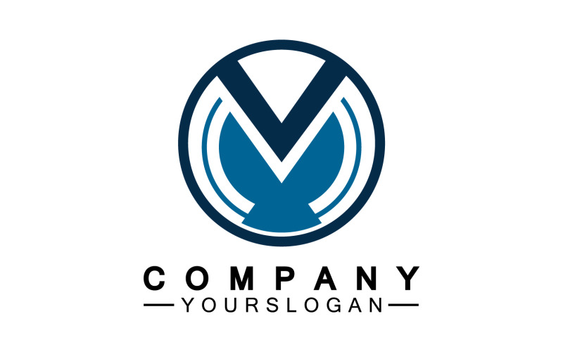 Letter M logo design or corporate identity v17