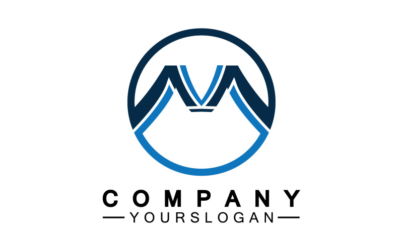 Návrh loga písmene M nebo corporate identity v20