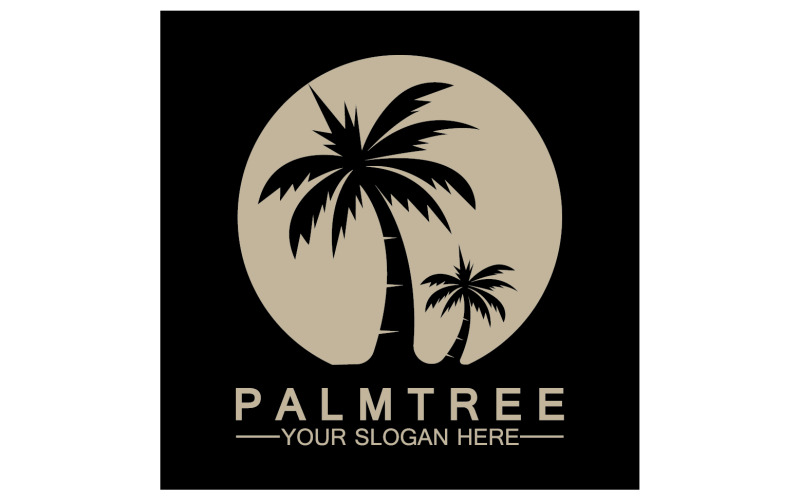 Palm дерево hipster vintage логотип вектор значок ілюстрація v16