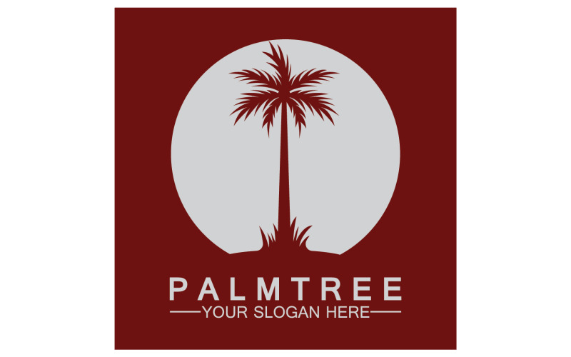 Palma bederní vintage logo vektorové ikony ilustrace v11