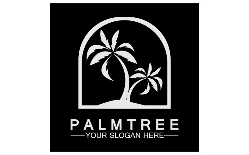 Palma bederní vintage logo vektorové ikony ilustrace v17