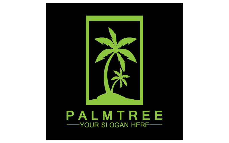 Palma hipster vintage logo wektor ikona ilustracja v18