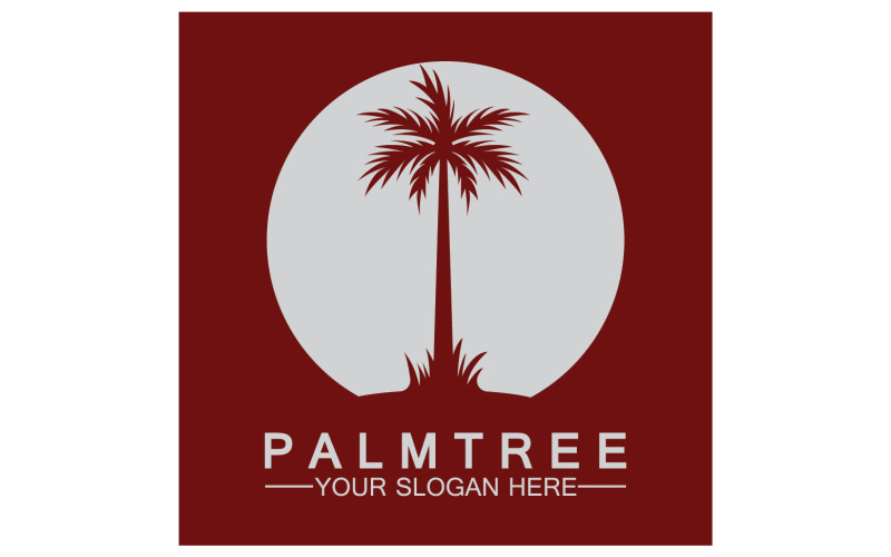 Palmboom hipster vintage logo vector pictogram illustratie v11
