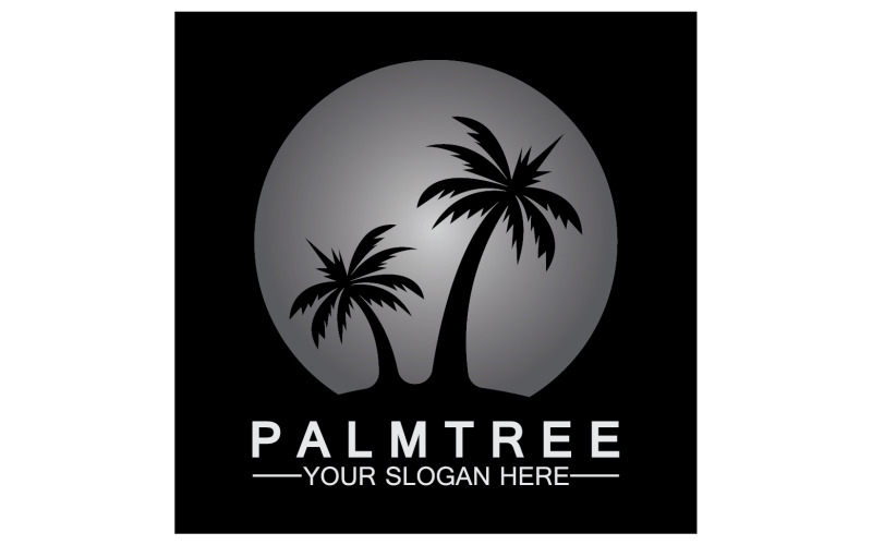 Palmboom hipster vintage logo vector pictogram illustratie v13