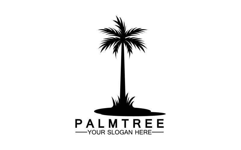 Palmier hipster vintage logo vecteur icône illustration v7