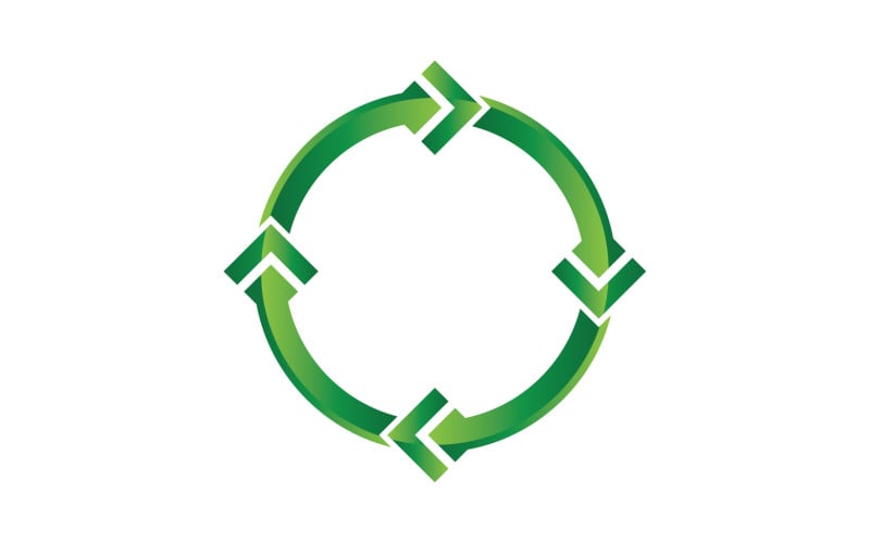 Recycle Symbol isolated on a white background v5