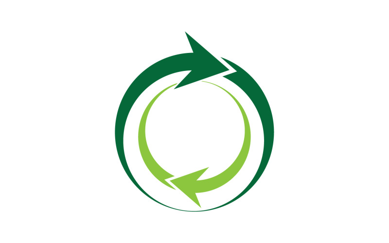 Symbole de recyclage isolé sur fond blanc v10