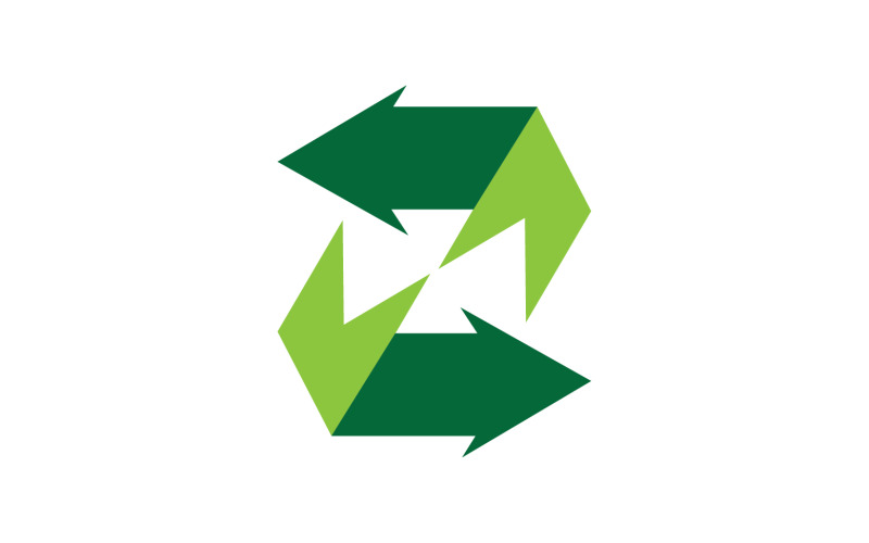 Symbole de recyclage isolé sur fond blanc v29