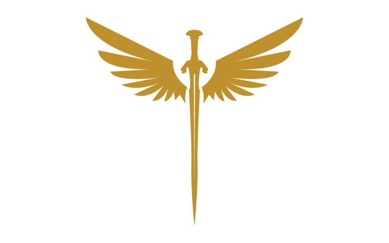 Spada con le ali. Simbolo della spada d'oro v21