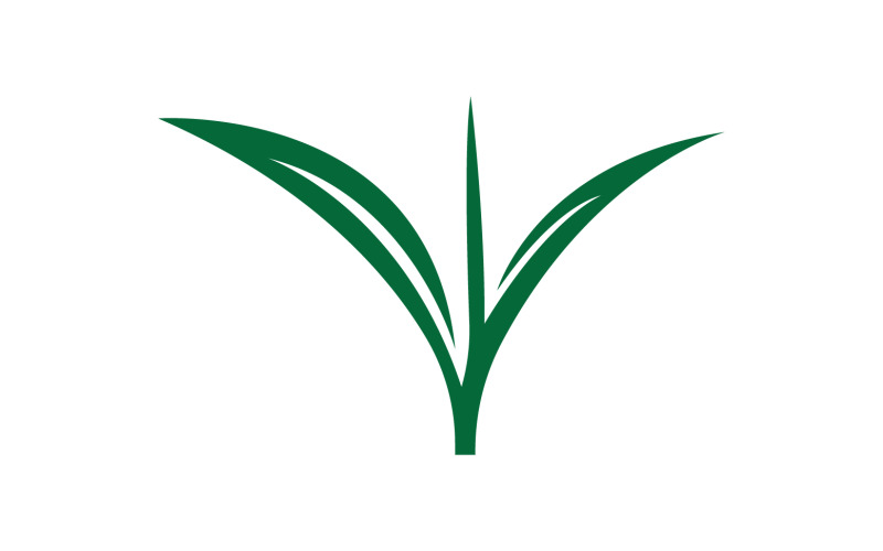 Vettore di disegno dell'illustrazione del logo verde menta foglia naturale v14
