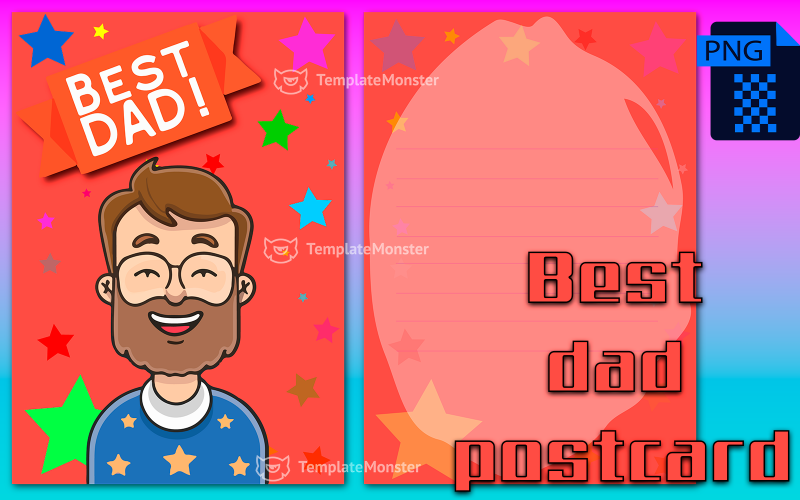 Best dad postcard 1 ( Кращий тато)