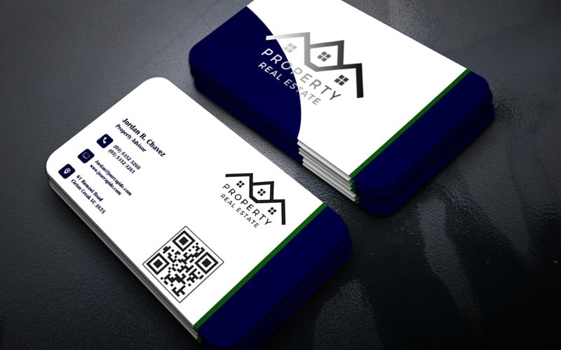 Tarjeta de visita para consultor de inversiones inmobiliarias - administrador de propiedades - asesor inmobiliario