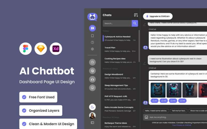 ChitCat — Панель управления чат-ботом с искусственным интеллектом, версия 2