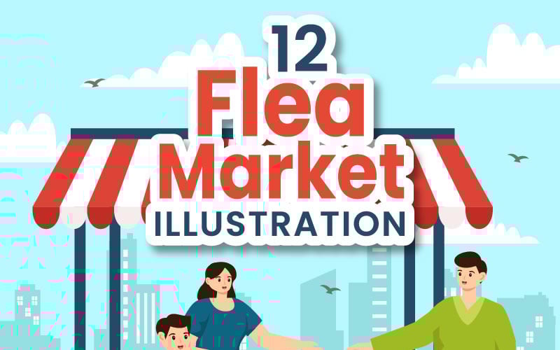 12 Ilustración del mercado de pulgas