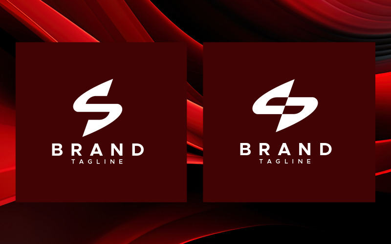 S brief minimale pictogram logo ontwerpsjabloon