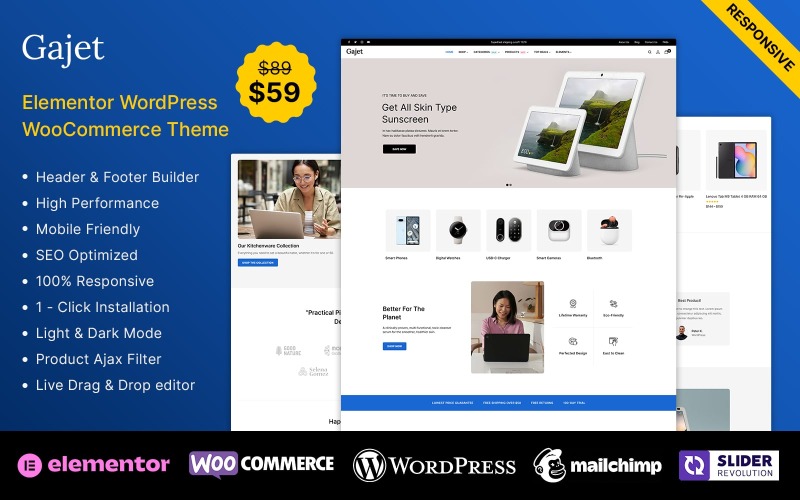 Gajet - Electronics Computers Gadgets and Tech Store WooCommerce Theme