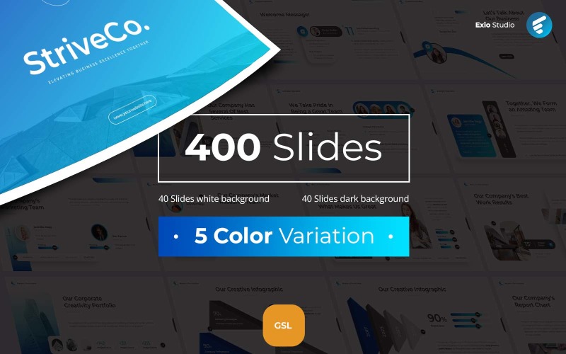 StriveCo - Modèle de diapositives Google pour les entreprises