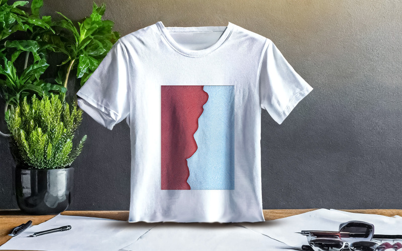 Weiße T-Shirt-Mockup-Vorlage PSD-Datei Smart Object Layered