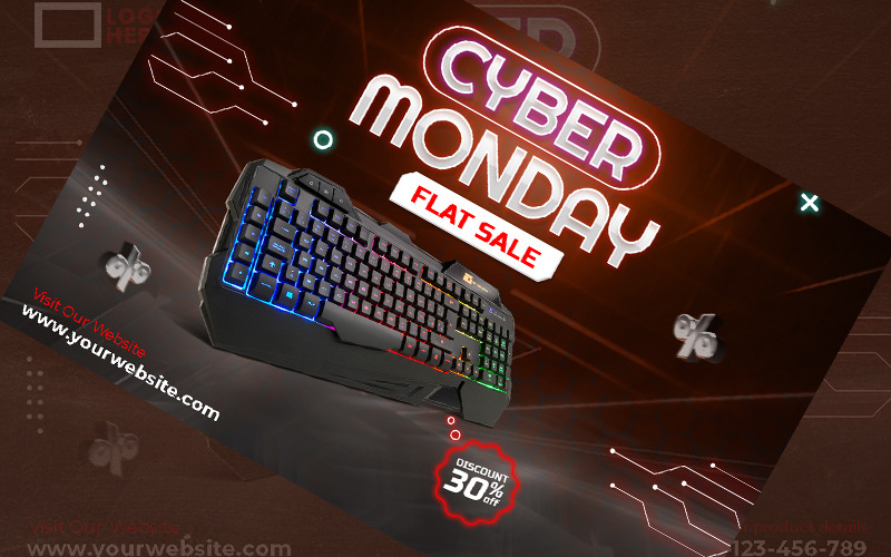 Cyber Monday közösségi média banner