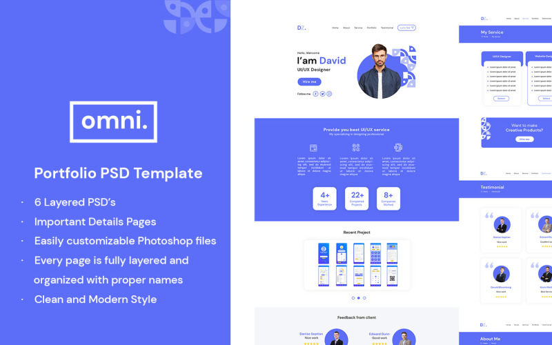 Omni – Portfolio-PSD-Vorlage