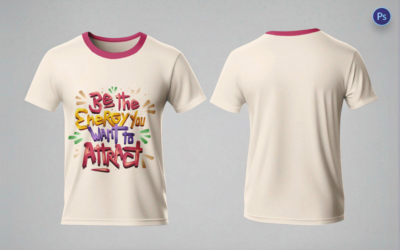 T-Shirt-Mockup-Vorlage für Vorder- und Rückseite